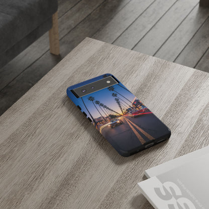LA Sunset Boulevard Phone Case | Palm Tree Sunset Aesthetic | City Night Tough Case