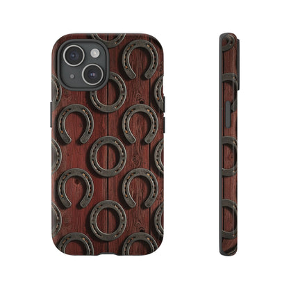 Rustic Horseshoe Western Phone Case – Cowboy Country Ranch Tough Case