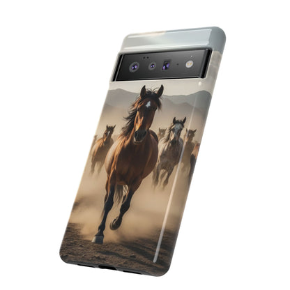 Running Horses Phone Case | Wild Mustang Herd Tough Protective Cover