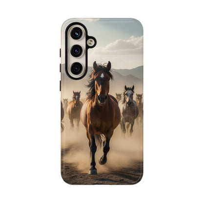 Running Horses Phone Case | Wild Mustang Herd Tough Protective Cover
