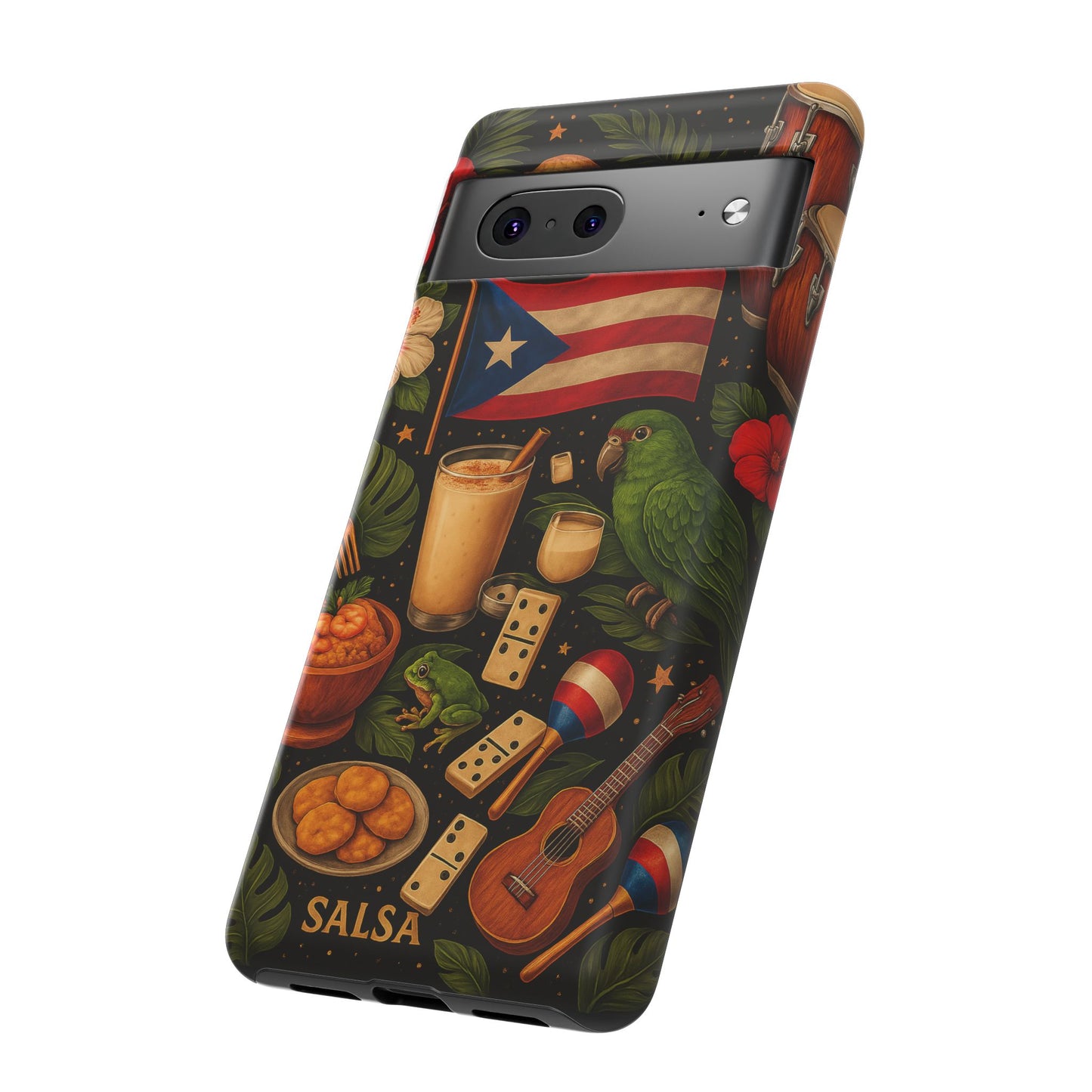 Puerto Rican Culture Phone Case | Boricua Icons Caribbean Aesthetic Tough Protective Case