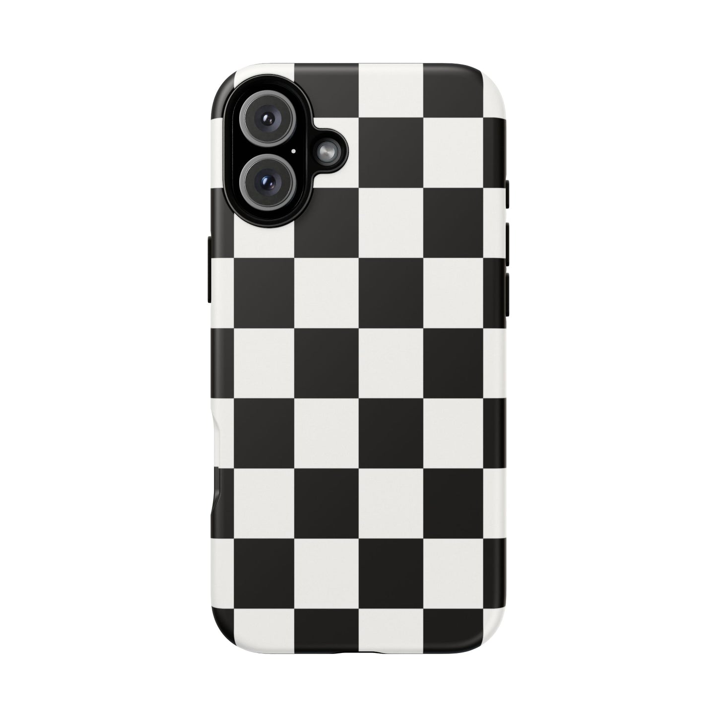 Black & White Checkerboard Phone Case – Classic Aesthetic Tough Protective Case for Iphone, Samsung Galaxy and Pixel