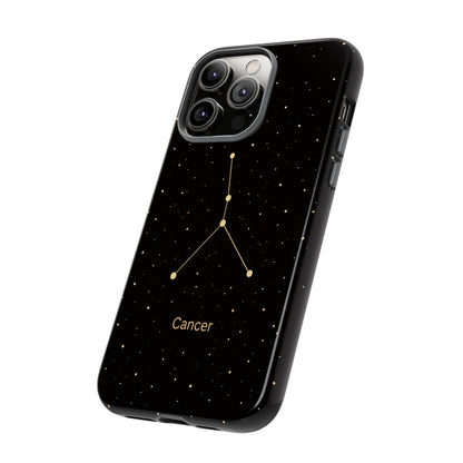 Cancer Zodiac Constellation Phone Case – Luxe Gold Celestial Cover