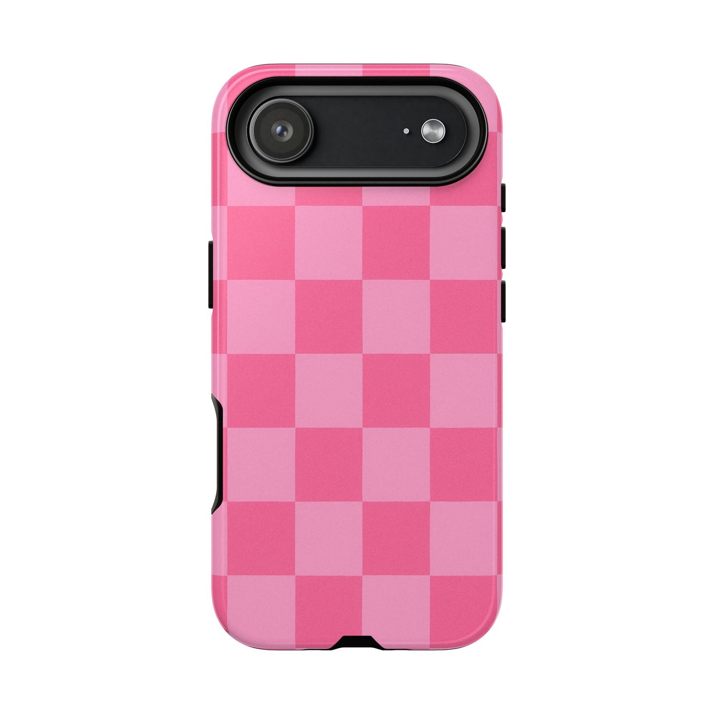 Pink Checkerboard Phone Case | Cute Aesthetic Checkered iPhone & Samsung Tough Case