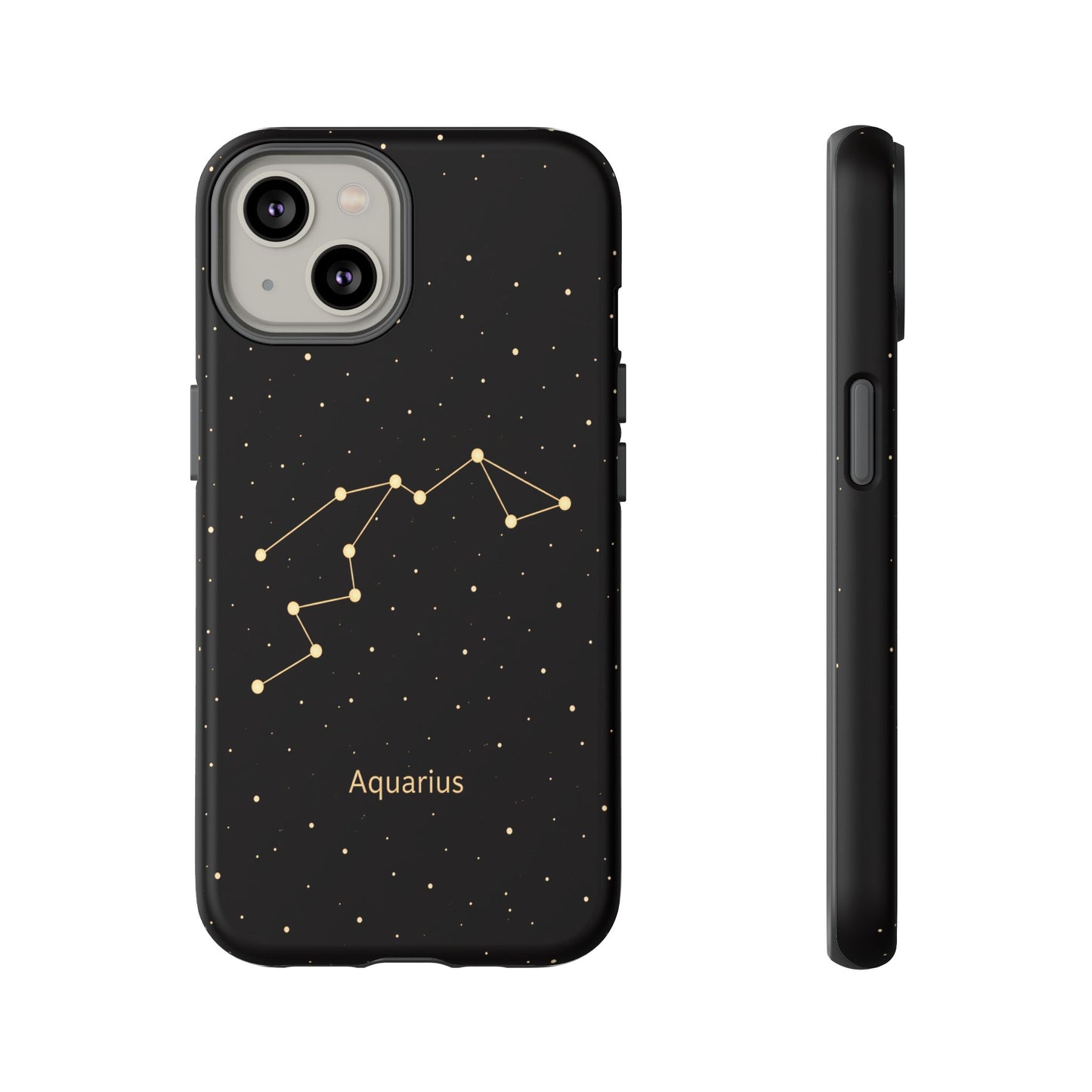Aquarius Zodiac Constellation Phone Case – Luxe Gold Celestial Cover