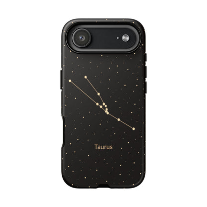 Taurus Zodiac Constellation Phone Case – Luxe Gold Celestial Cover
