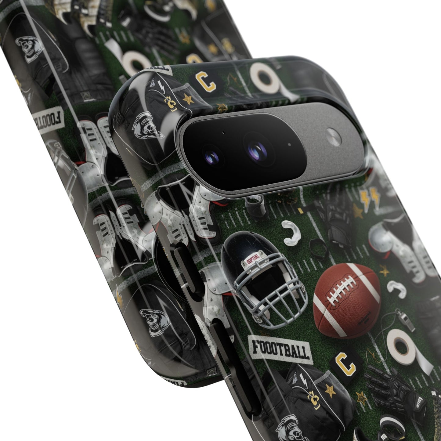 Football Pattern Phone Case – Sports Fan Tough Protective Game Day Case