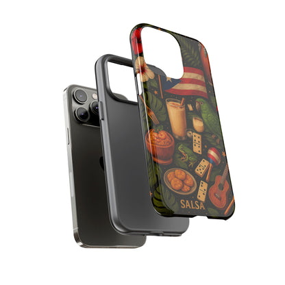 Puerto Rican Culture Phone Case | Boricua Icons Caribbean Aesthetic Tough Protective Case