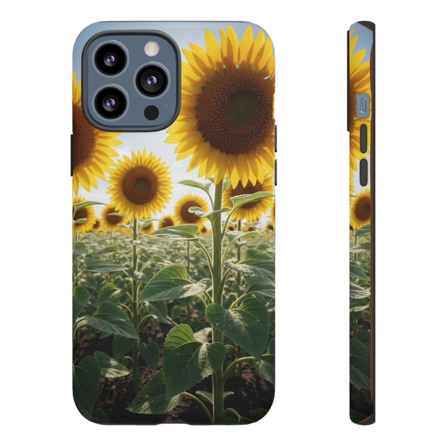 Sunflower Field Phone Case | Golden Hour Floral Aesthetic | Bright Summer Tough Case