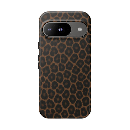 Brown Leopard Print Phone Case | Classic Animal Print Aesthetic Tough Protective Case