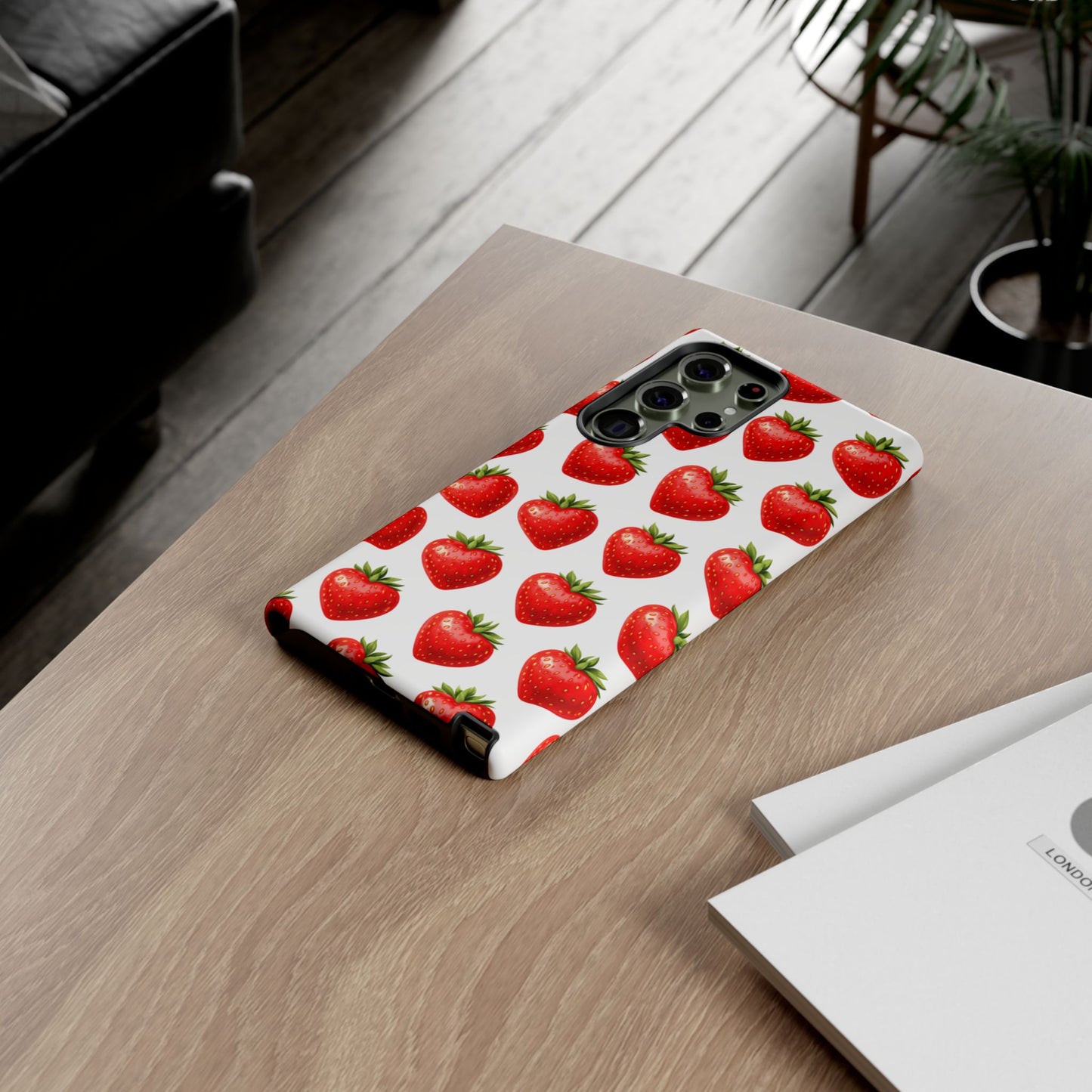Cute Strawberry Phone Case – Aesthetic Fruit Pattern Protective Cover for Iphone, Samsung Galaxy and Pixel