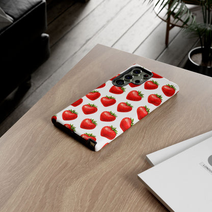 Cute Strawberry Phone Case – Aesthetic Fruit Pattern Protective Cover for Iphone, Samsung Galaxy and Pixel