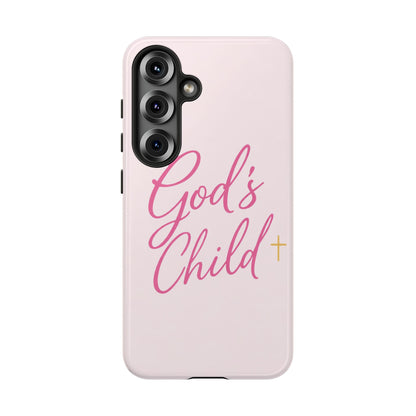 Gods Child Phone Case Christian Pink Aesthetic Tough iPhone Case