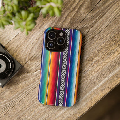 Serape Stripe Phone Case – Colorful Mexican Blanket Pattern Tough Case