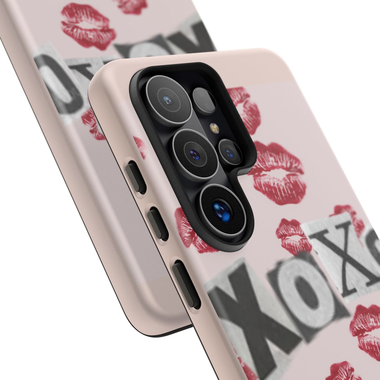 XOXO Kiss Print Phone Case | Coquette Valentine Aesthetic | Cute Pink Lipstick Kiss Tough Case for iPhone & Samsung