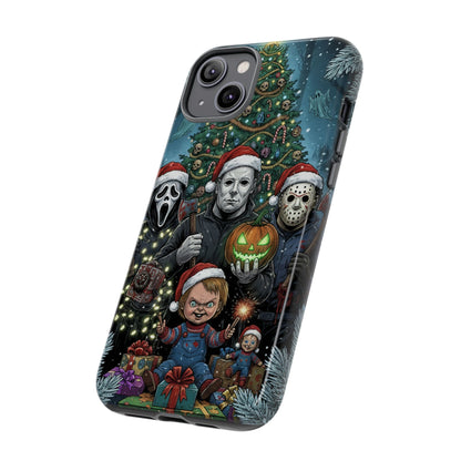 Christmas Horror Phone Case – Festive Slasher Collage Tough Case (iPhone, Samsung, Pixel)