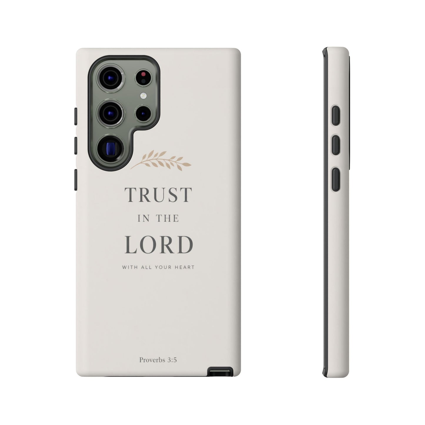 Proverbs 3:5 Christian Phone Case Trust in the Lord Minimalist Faith Cover