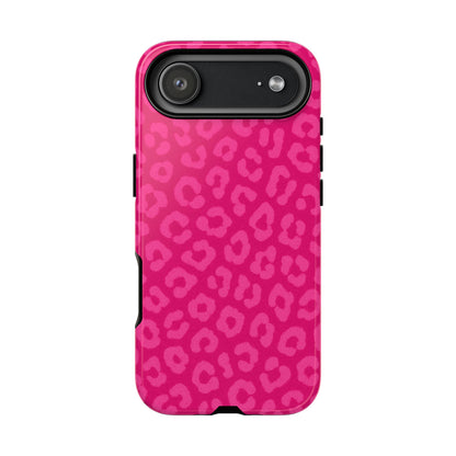 Hot Pink Leopard Print Phone Case – Bold Coquette Leopard Tough Case