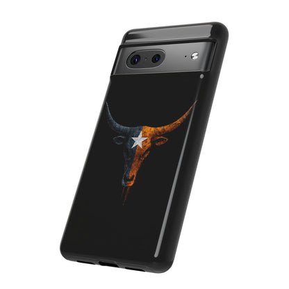 Texas Longhorn Skull Phone Case Western Cowboy Bull iPhone Samsung Cover