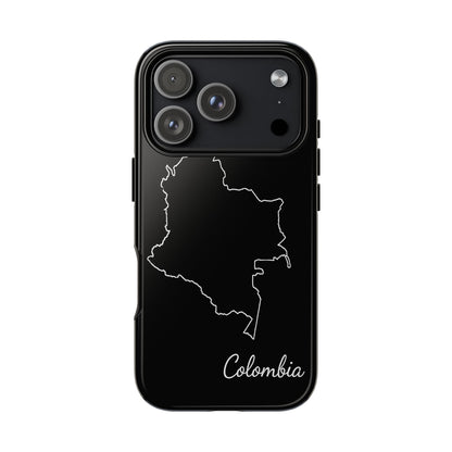 Colombia Outline Phone Case – Minimal Country Map Tough Case (iPhone, Samsung, Pixel)