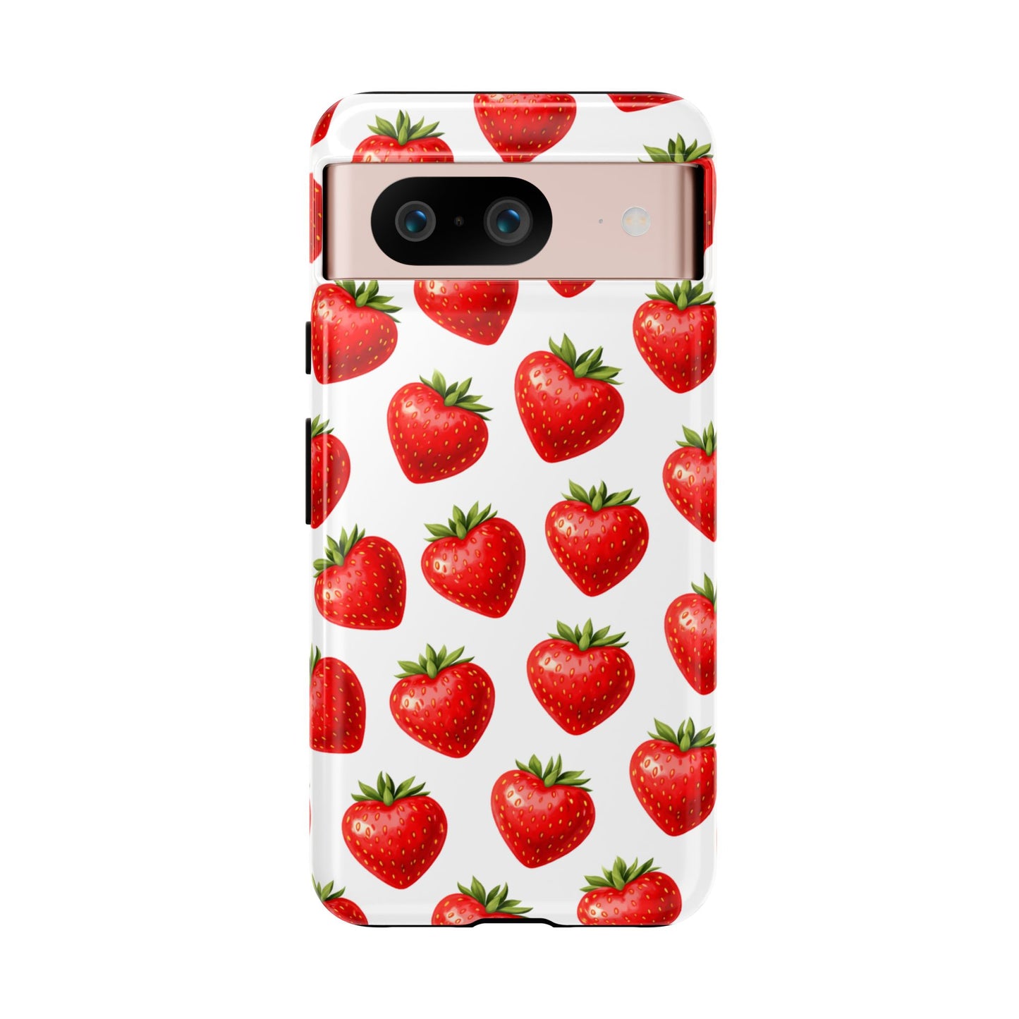Cute Strawberry Phone Case – Aesthetic Fruit Pattern Protective Cover for Iphone, Samsung Galaxy and Pixel