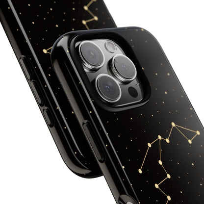 Aquarius Zodiac Constellation Phone Case – Luxe Gold Celestial Cover