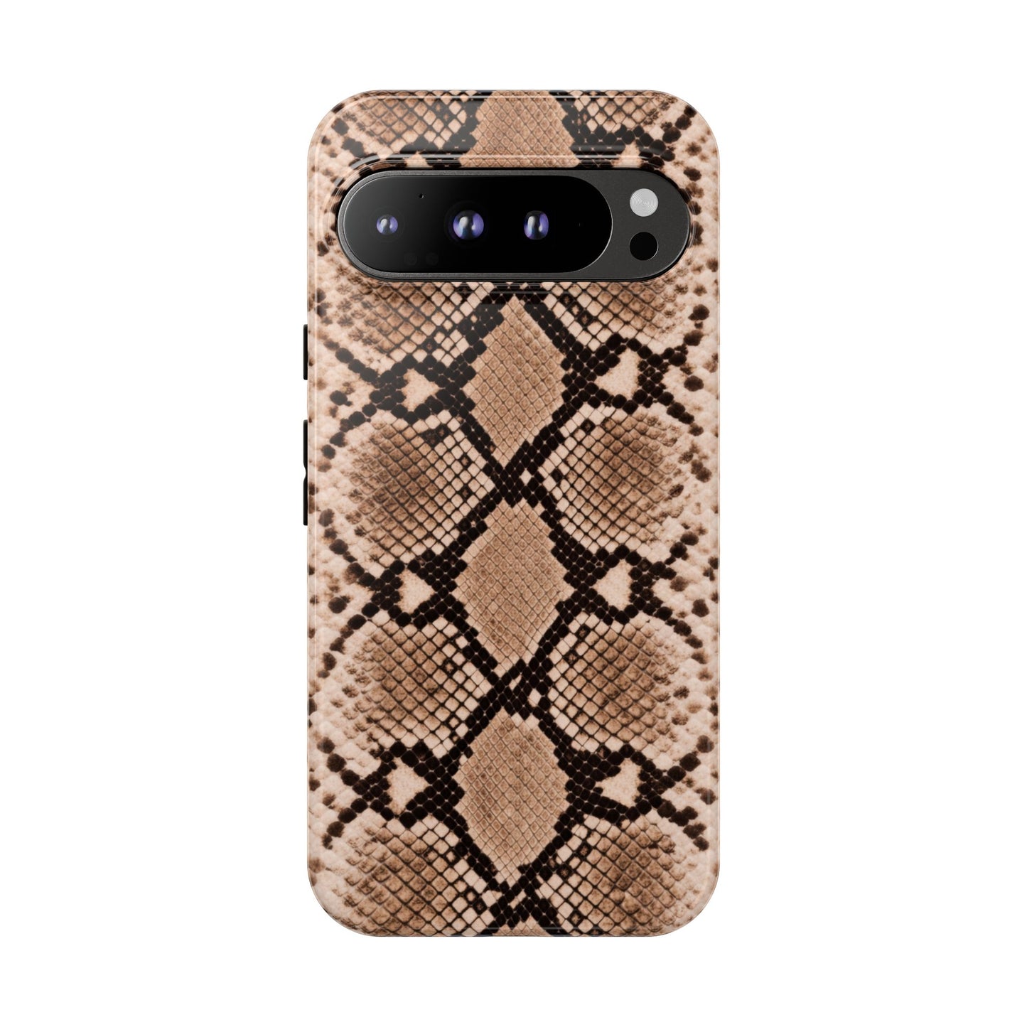 Snake Print Phone Case – Brown Python Pattern Slim Protective Cover for Iphone, Samsung Galaxy and Pixel