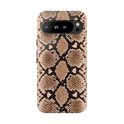Snake Print Phone Case – Brown Python Pattern Slim Protective Cover for Iphone, Samsung Galaxy and Pixel