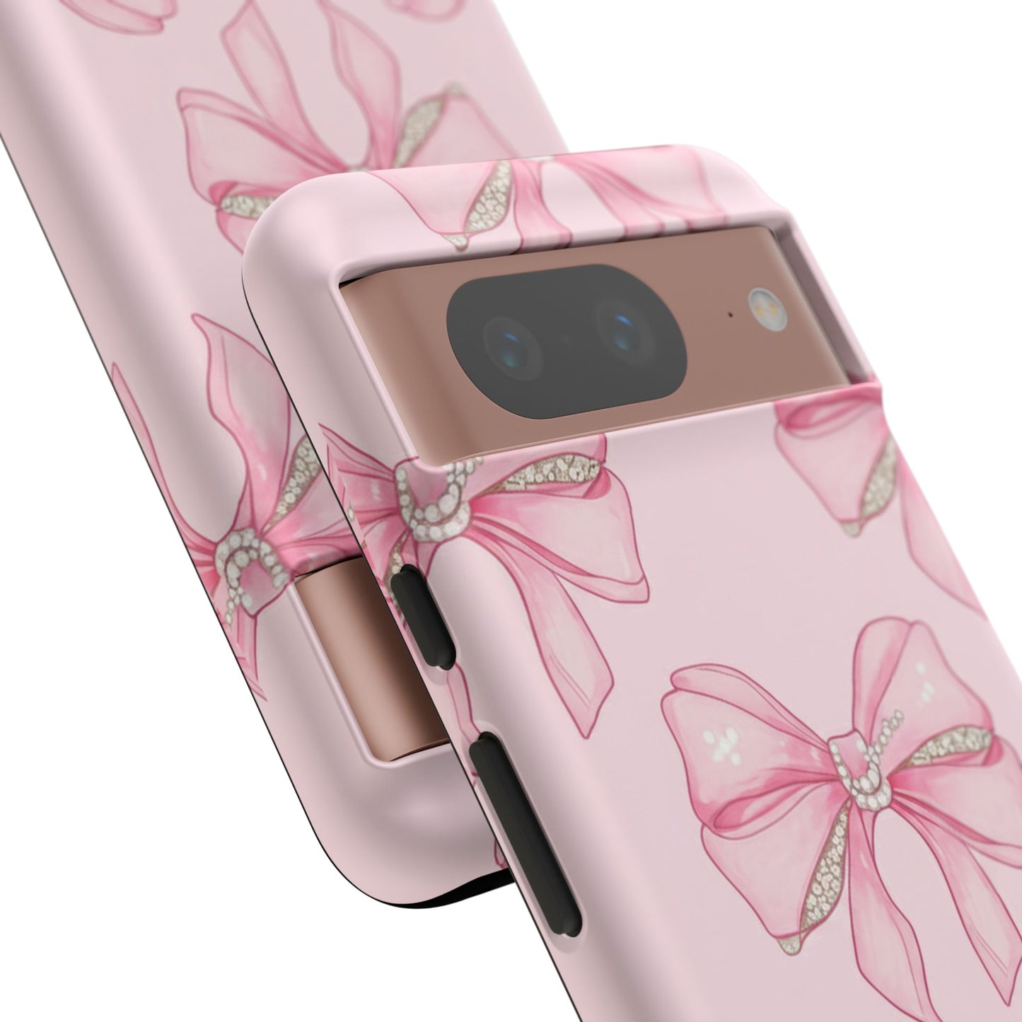 Pink Bow Pattern Phone Case | Coquette Aesthetic Tough Protective Case