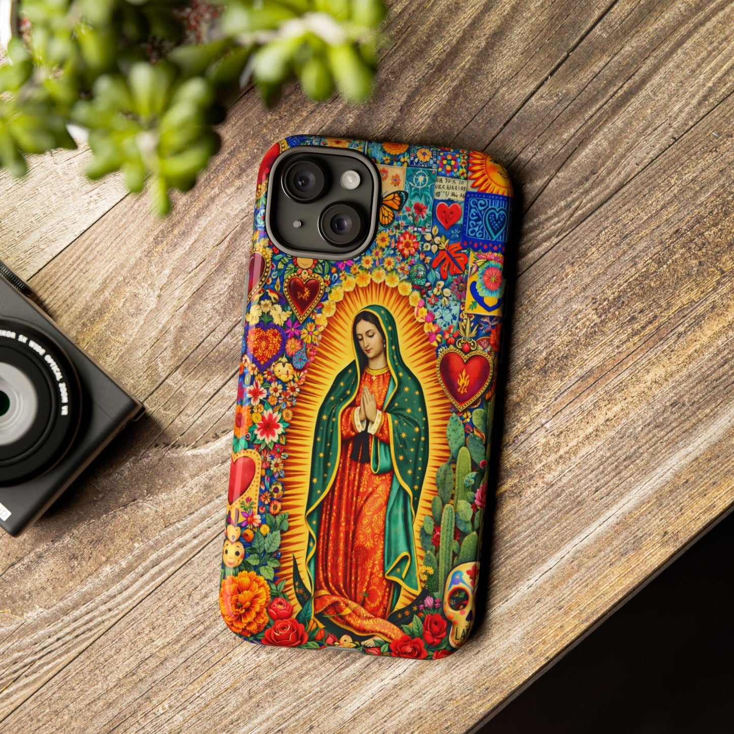 Virgin Mary Guadalupe Phone Case Mexican Folk Art Tough Cover iPhone Samsung