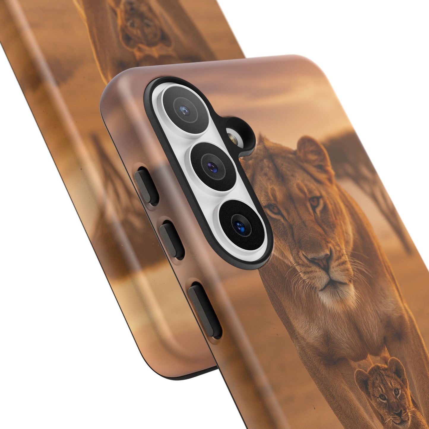Lioness & Cub Phone Case | Safari Wildlife Tough Case for iPhone & Samsung