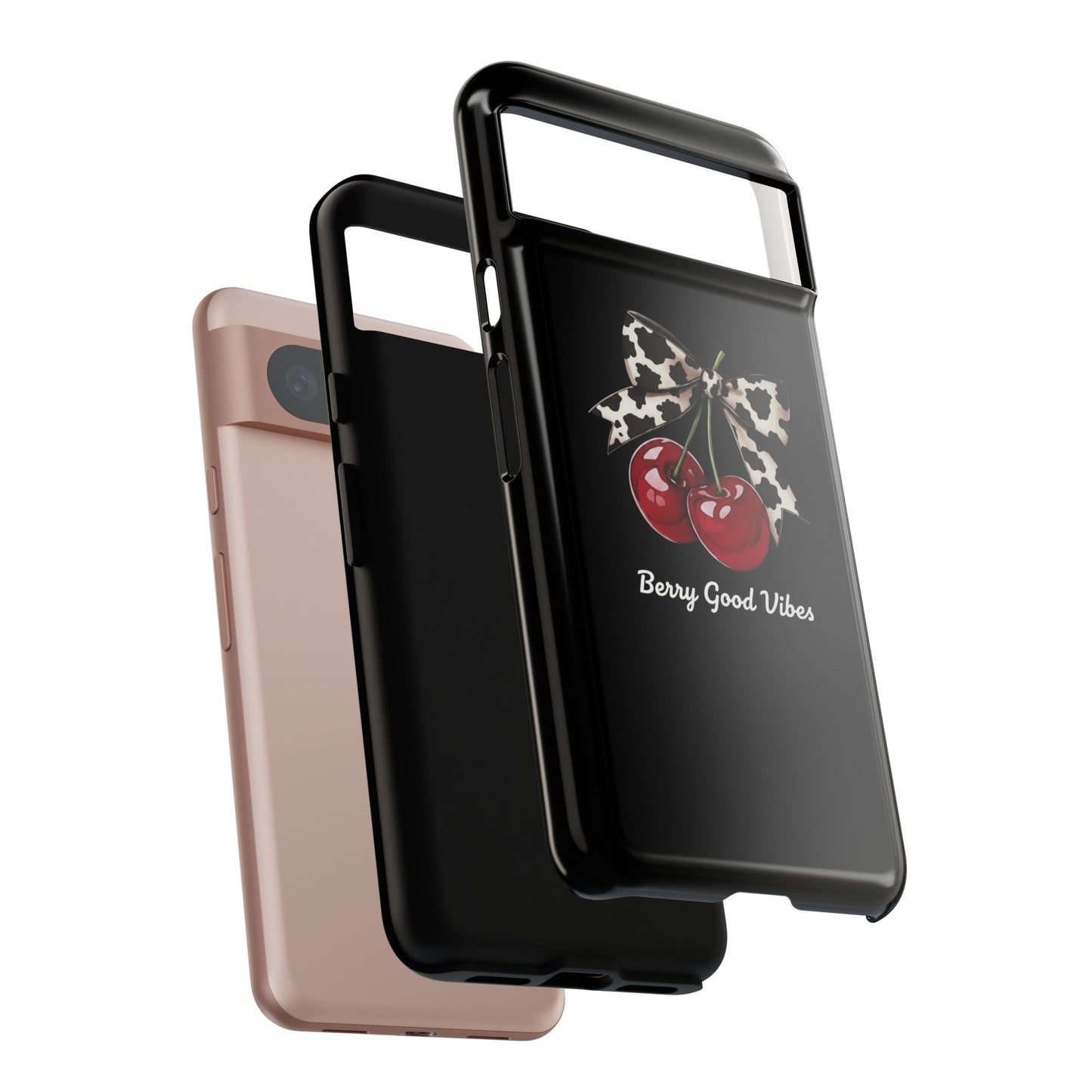 Cherry Cow Print Phone Case | Coquette Bow Aesthetic iPhone & Samsung Tough Case