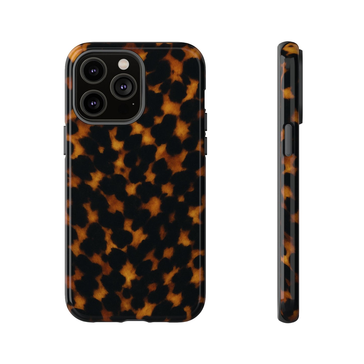 Tortoiseshell Pattern Tough Phone Case | Classic Leopard-Style Protective Cover