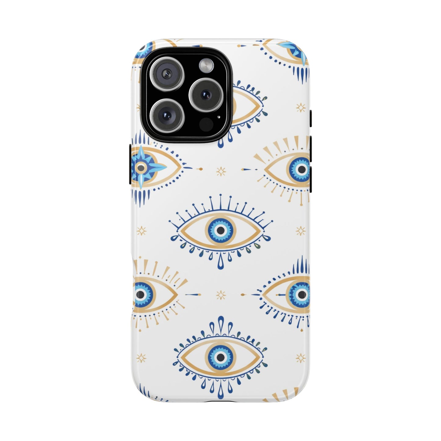 Blue Evil Eye Phone Case – Protective Slim Shockproof Cover for Iphone, Samsung Galaxy and Pixel