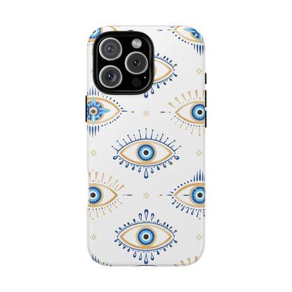 Blue Evil Eye Phone Case – Protective Slim Shockproof Cover for Iphone, Samsung Galaxy and Pixel