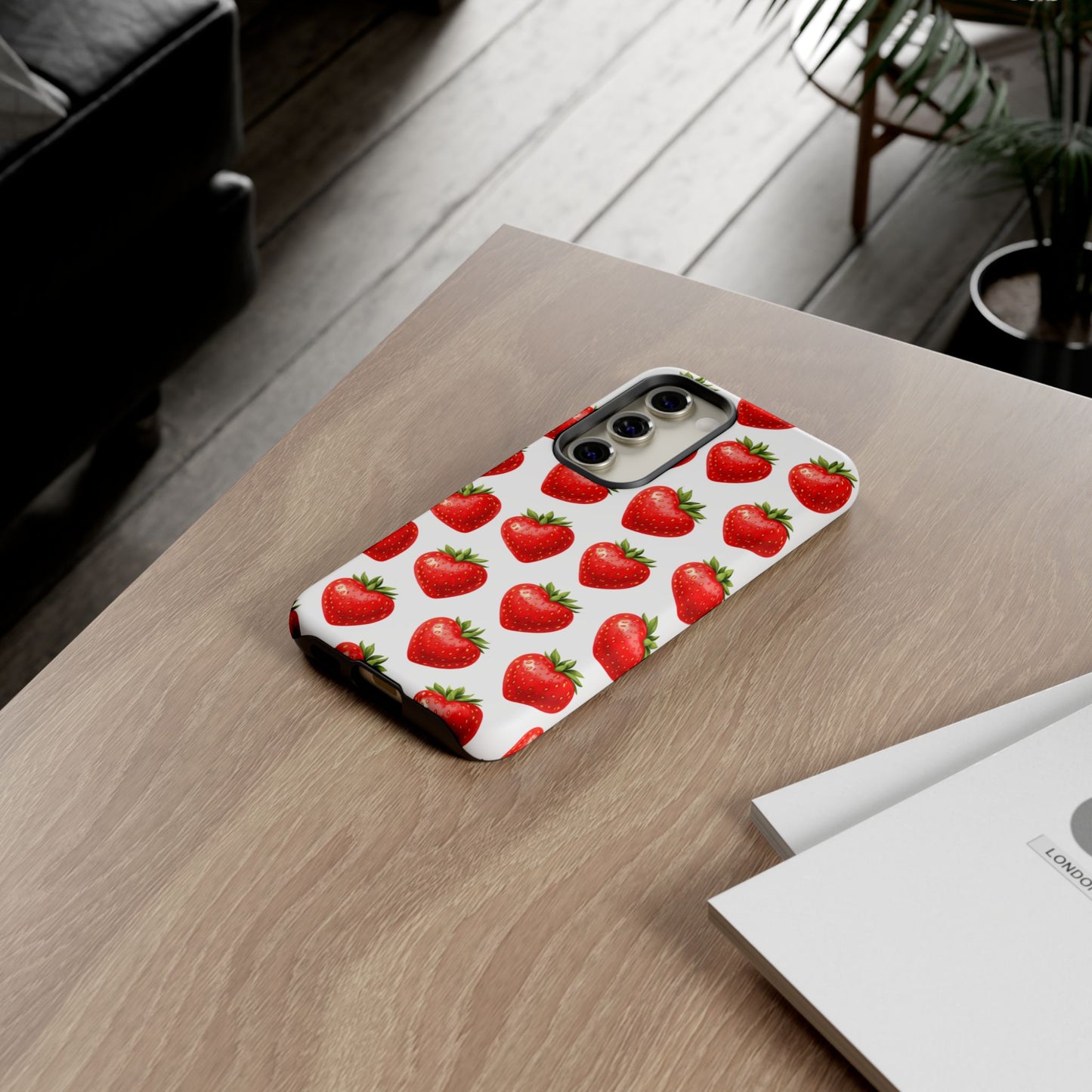 Cute Strawberry Phone Case – Aesthetic Fruit Pattern Protective Cover for Iphone, Samsung Galaxy and Pixel
