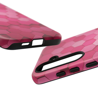 Hot Pink Hexagon Phone Case | Honeycomb Geometric Aesthetic | Cute Pink iPhone & Samsung Tough Protective Case