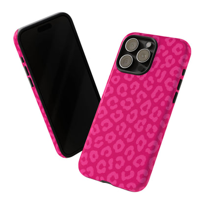 Hot Pink Leopard Print Phone Case – Bold Coquette Leopard Tough Case