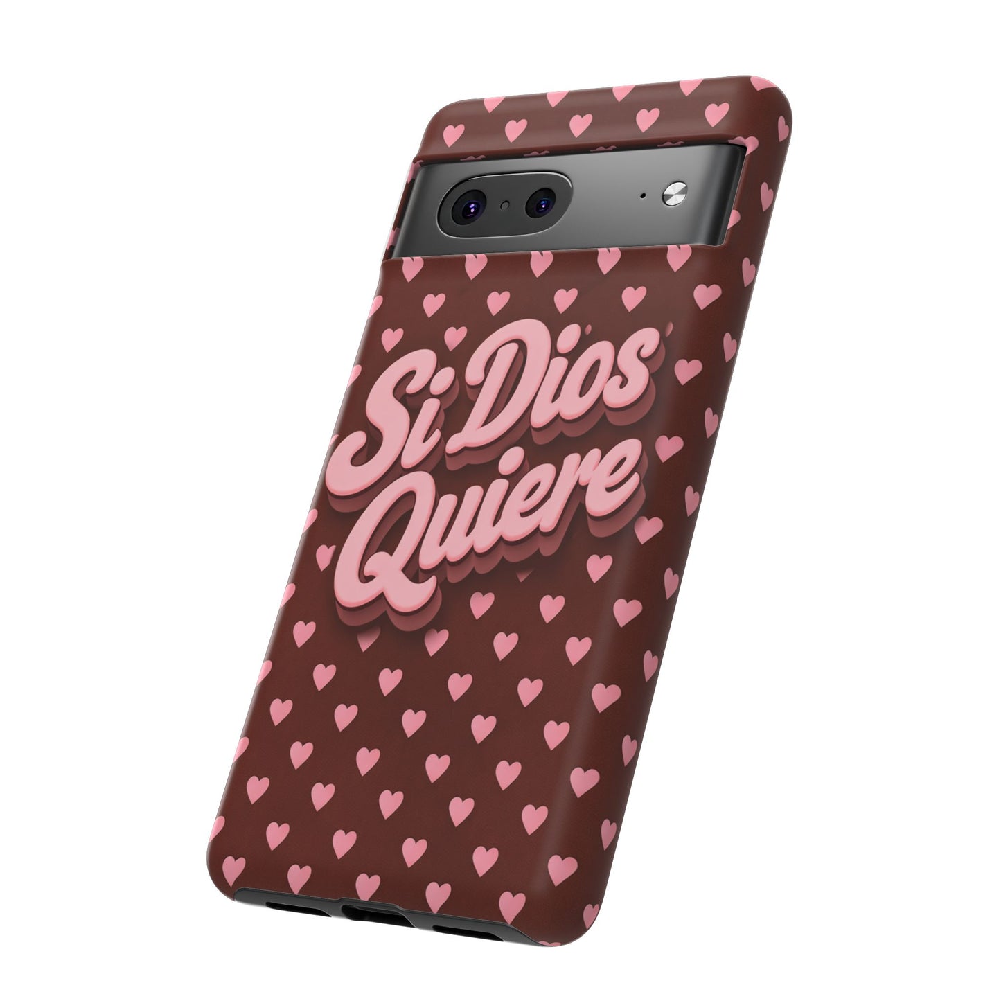 Si Dios Quiere Phone Case Latina Aesthetic Pink Hearts iPhone Samsung