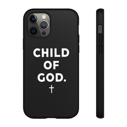 Child of God Phone Case Christian Black Aesthetic Cross Tough Cover