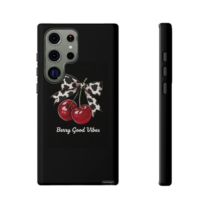 Cherry Cow Print Phone Case | Coquette Bow Aesthetic iPhone & Samsung Tough Case