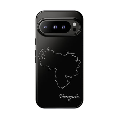 Venezuela Outline Phone Case – Minimal Country Map Tough Case (iPhone, Samsung, Pixel)