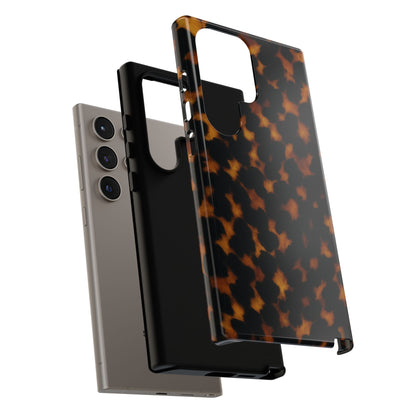 Tortoiseshell Pattern Tough Phone Case | Classic Leopard-Style Protective Cover
