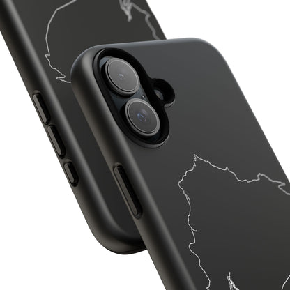 Ecuador Outline Phone Case – Minimal Country Map Tough Case (iPhone, Samsung, Pixel)