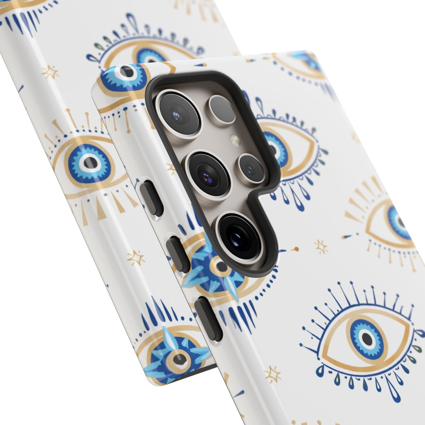 Blue Evil Eye Phone Case – Protective Slim Shockproof Cover for Iphone, Samsung Galaxy and Pixel