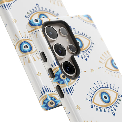 Blue Evil Eye Phone Case – Protective Slim Shockproof Cover for Iphone, Samsung Galaxy and Pixel