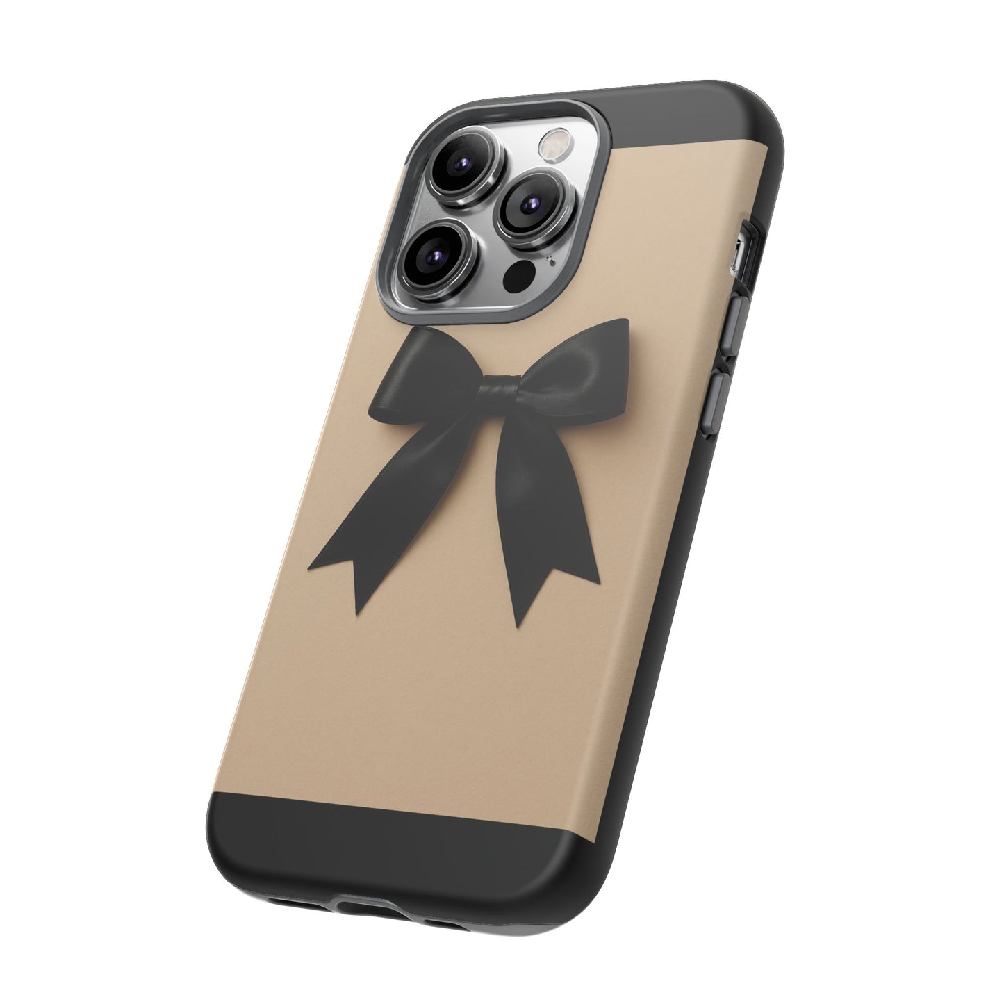 Black Bow Phone Case | Elegant Coquette Bow Design | Chic Neutral Tough Case for iPhone & Samsung