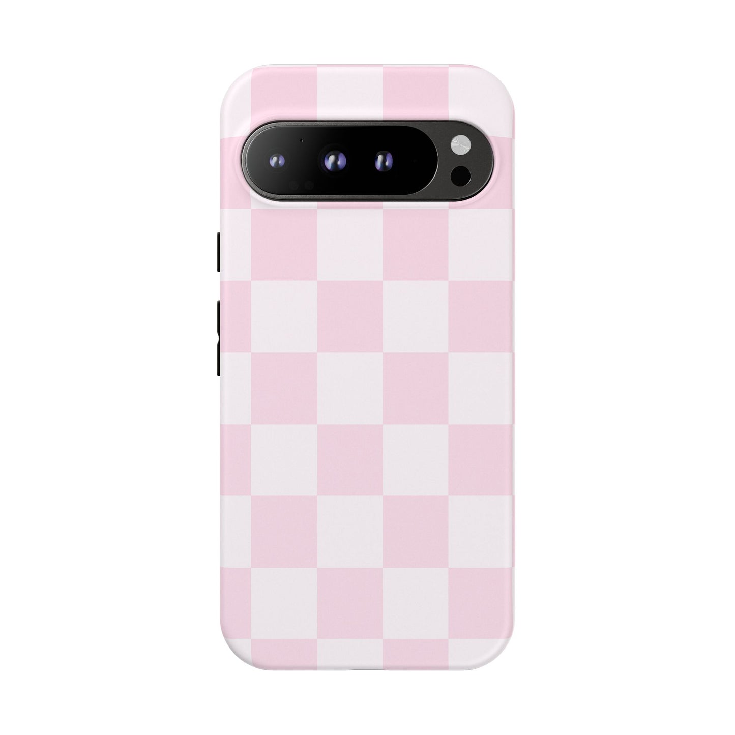 Light Pink Checkerboard Phone Case | Pastel Aesthetic Checkered iPhone & Samsung Tough Case