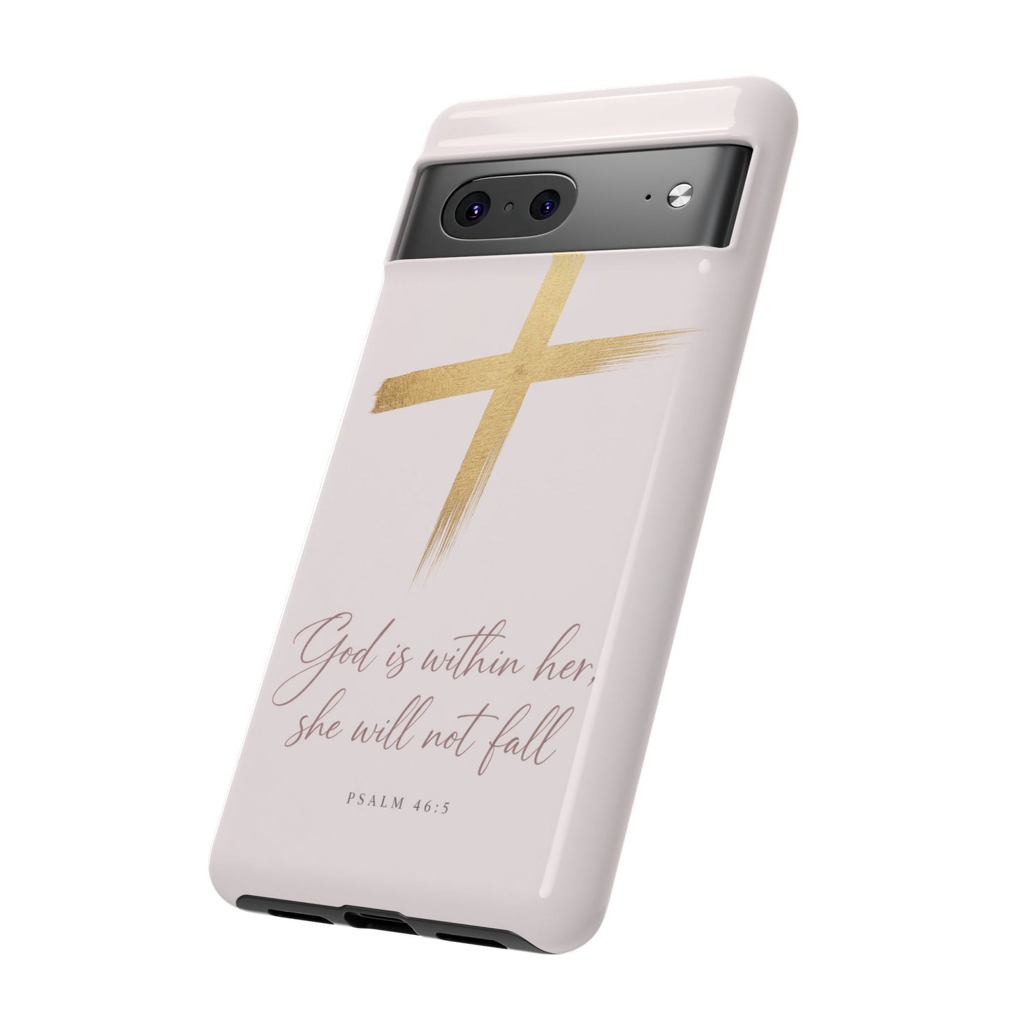 Psalm 46:5 God Is Within Her Christian Cross Phone Case Faith Gift