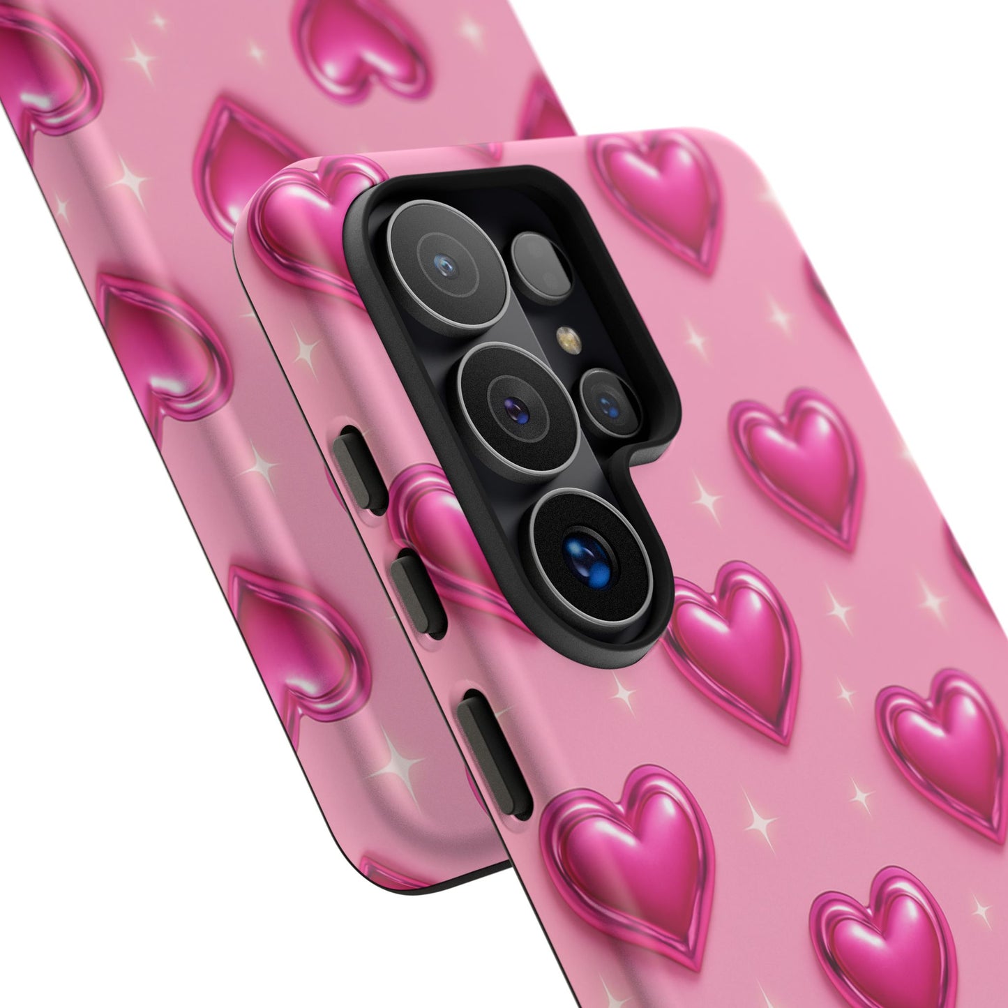 Pink Heart Pattern Phone Case | Tough Protective Case for Iphone, Samsung Galaxy and Pixel